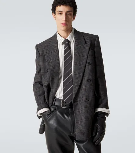 Corbata de sarga de seda a rayas - Saint Laurent - Modalova