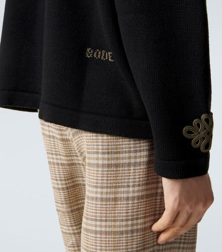 Looped Frog embroidered wool cardigan - Bode - Modalova