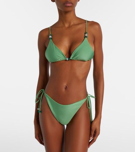 Top de bikini triangular Via con cuentas - Jade Swim - Modalova