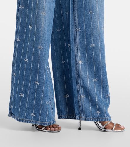 Jeans a gamba larga a righe - Self-Portrait - Modalova