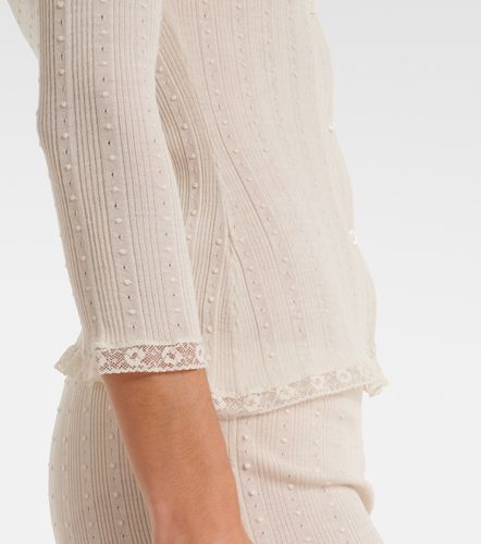 Gucci Cárdigan de lana con encaje - Gucci - Modalova