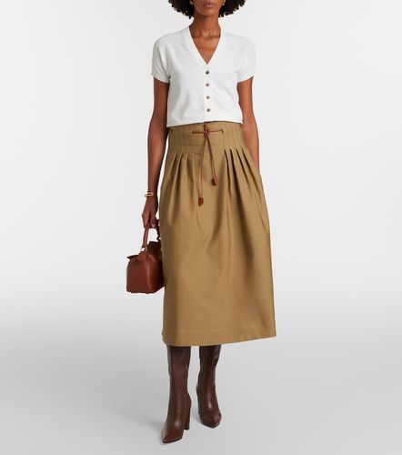 Falda midi Tempio de sarga de algodón - Max Mara - Modalova