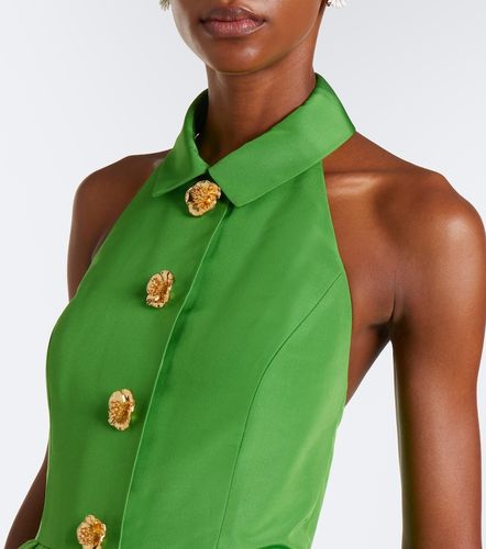 Embellished pleated silk gown - Carolina Herrera - Modalova