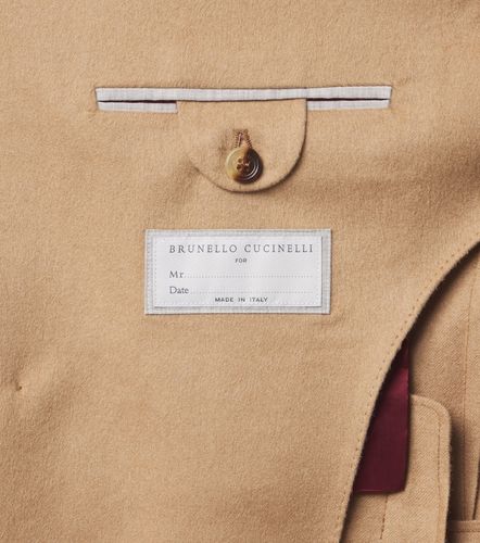 Double-breasted camel hair blazer - Brunello Cucinelli - Modalova