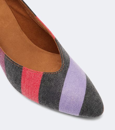 Versace Pumps Tina in denim a righe - Versace - Modalova
