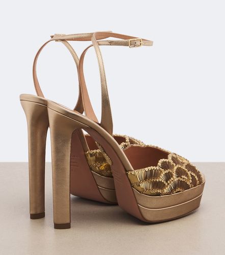 Ce Soir metallic leather platform sandals - Aquazzura - Modalova