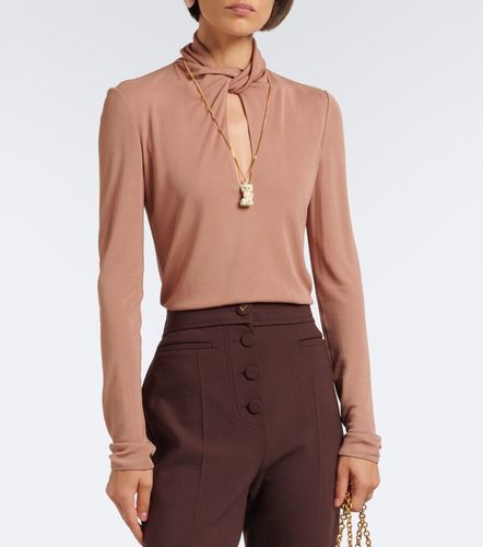 Valentino Cutout jersey crepe top - Valentino - Modalova