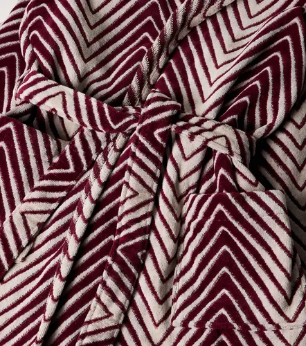 Albornoz de rizo de algodón en zigzag - Missoni - Modalova