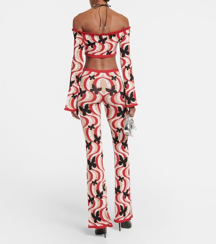 Pantaloni flared a vita alta - Alessandra Rich - Modalova
