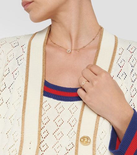 Interlocking G 18kt necklace with diamonds - Gucci - Modalova