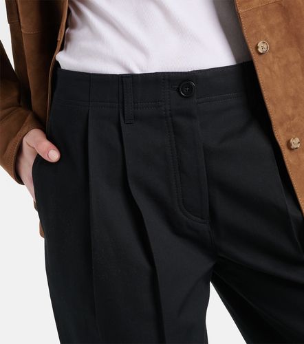 Pantalones anchos de sarga de algodón - Toteme - Modalova