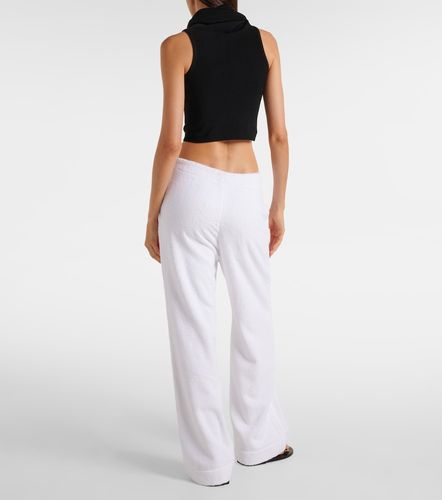 Alaïa Gerade Low-Rise-Hose aus Baumwollfrottee - Alaia - Modalova