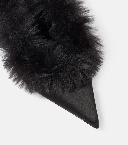 Faux shearling leather mules - Magda Butrym - Modalova