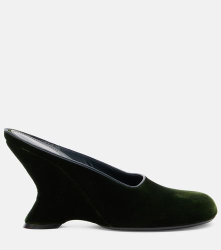 Mules con cuña 95 de terciopelo - Dries Van Noten - Modalova