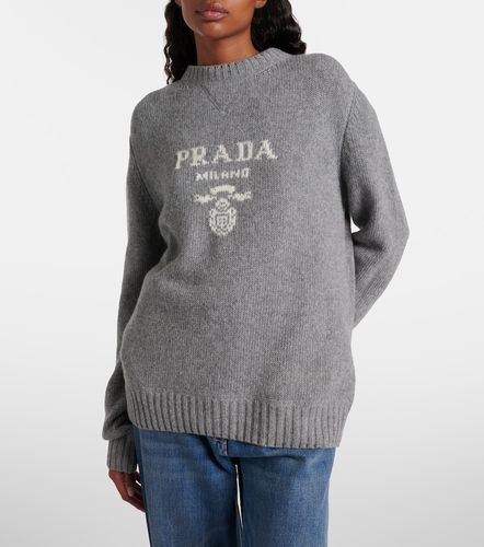 Pullover in lana e cashmere con intarsio - Prada - Modalova