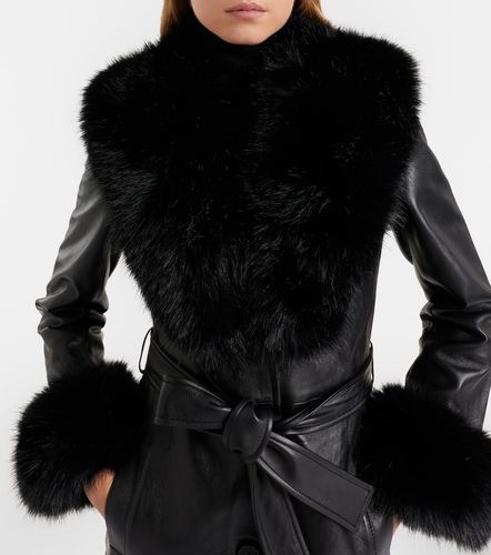 Self-Portrait Belted leather coat - Self-Portrait - Modalova
