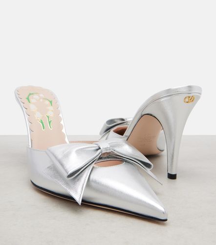 Metallic leather mules - Valentino Garavani - Modalova
