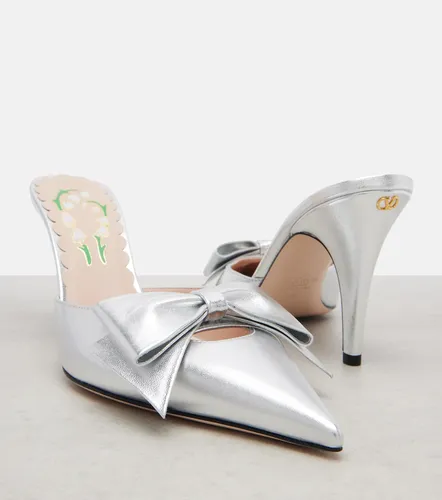 Mules de piel metalizada - Valentino Garavani - Modalova