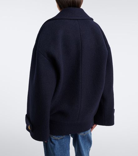 Oversized virgin wool peacoat - Balmain - Modalova