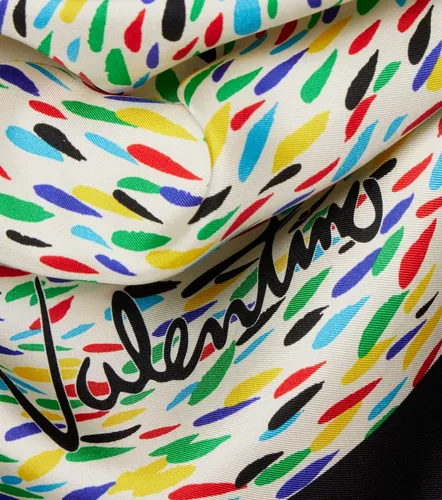 Sciarpa in twill di seta con stampa - Valentino - Modalova