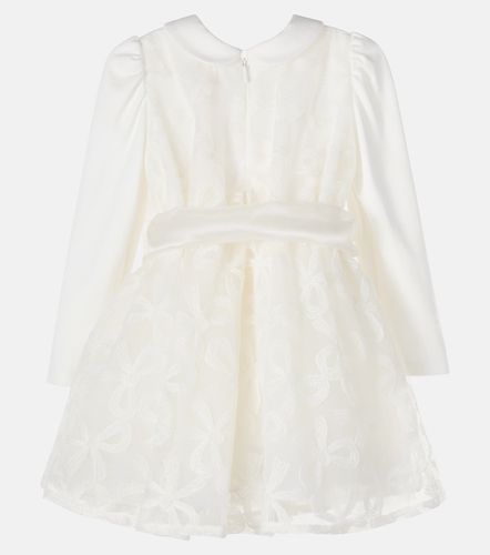 Bebé - vestido bordado con cinturón - Monnalisa - Modalova