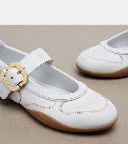 Gymnasium leather ballet flats - Miu Miu - Modalova