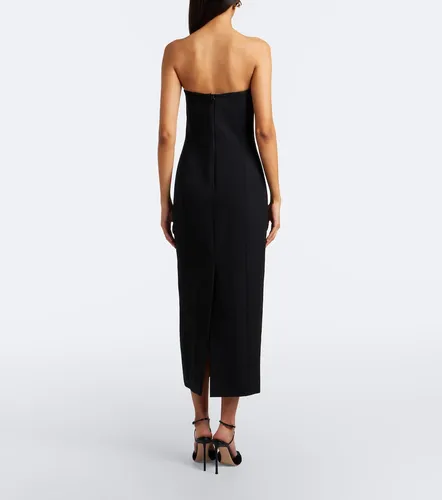 Embellished wool-blend bustier dress - Carolina Herrera - Modalova