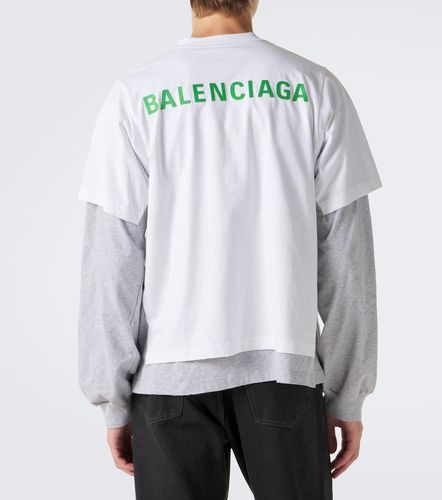 Camiseta de jersey de algodón a capas - Balenciaga - Modalova