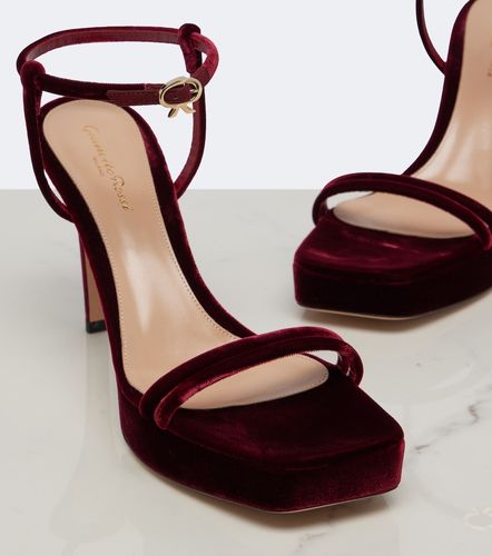 Sandali platform in velluto - Gianvito Rossi - Modalova