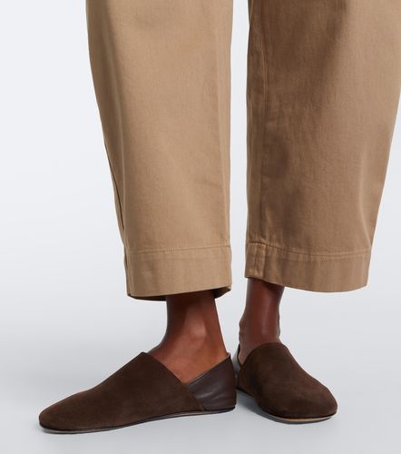 Pantalones barrel cropped de sarga de algodón - Vince - Modalova