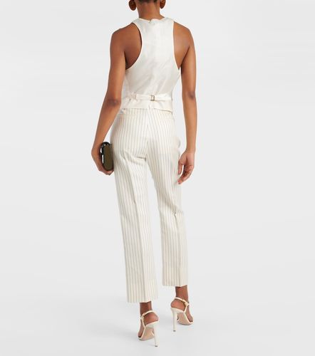 Pinstripe wool and silk-blend vest - Tom Ford - Modalova