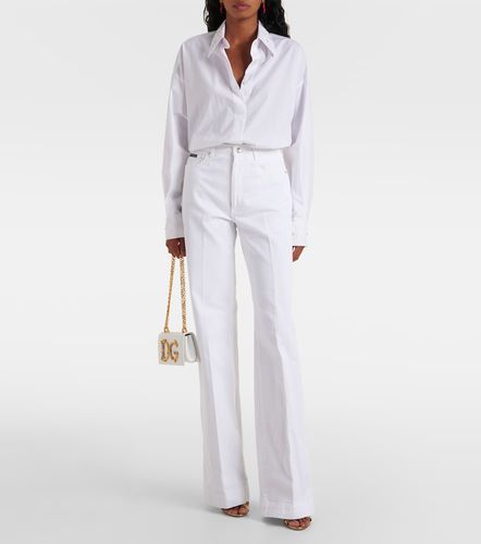 Camisa de popelín de algodón bordada - Dolce&Gabbana - Modalova