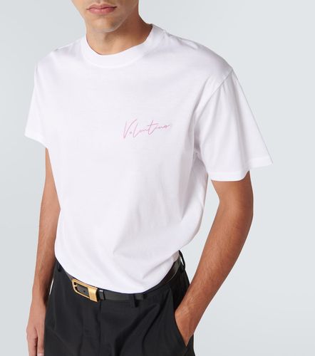 Camiseta de jersey de algodón con logo - Valentino - Modalova