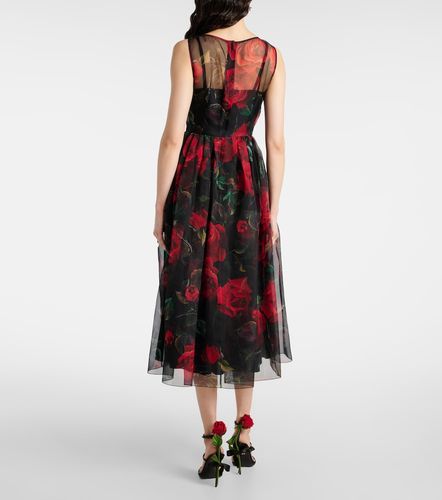 Vestido de cóctel de seda floral - Dolce&Gabbana - Modalova
