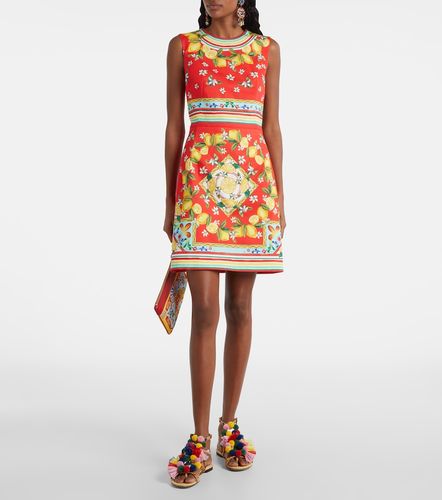 Vestido corto de algodón estampado - Dolce&Gabbana - Modalova