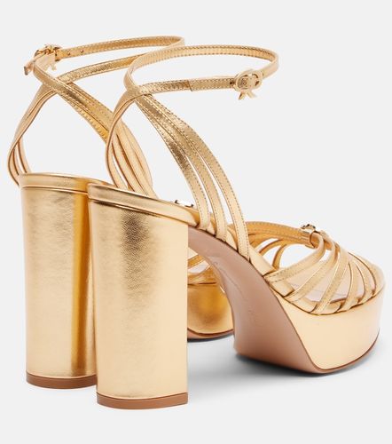 Rita 70 metallic leather platform sandals - Gianvito Rossi - Modalova