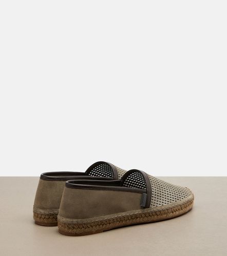 Espadrillas in pelle e suede - Brunello Cucinelli - Modalova