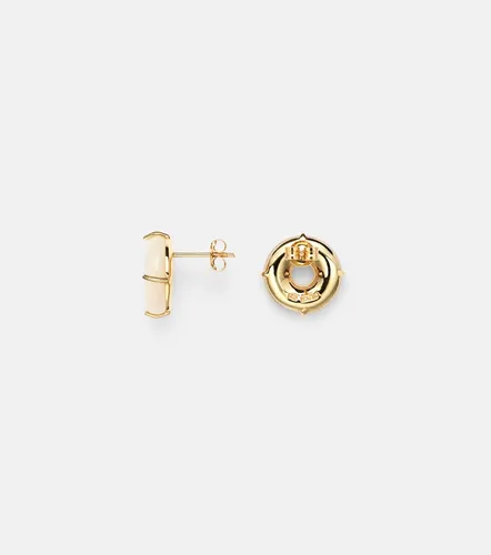 Pendientes de oro de 14 ct con diamantes y perlas - Mateo - Modalova