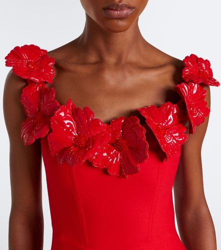 Off-shoulder wool-blend bustier dress - David Koma - Modalova