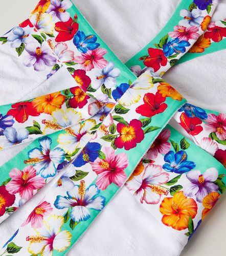 Bata de rizo de algodón floral - Dolce&Gabbana Casa - Modalova