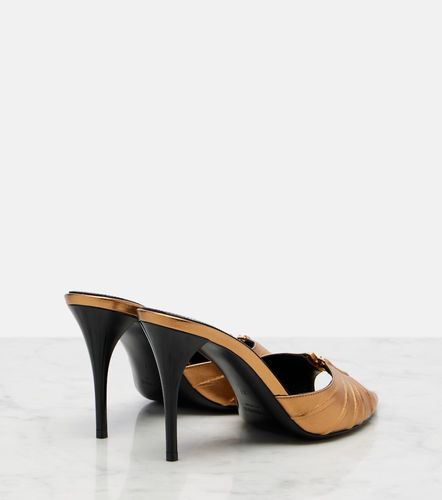 Babylone metallic leather mules - Saint Laurent - Modalova
