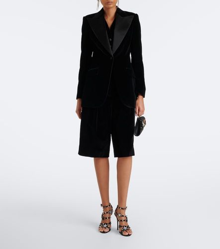 Bermuda in velluto misto cotone e seta - Dolce&Gabbana - Modalova