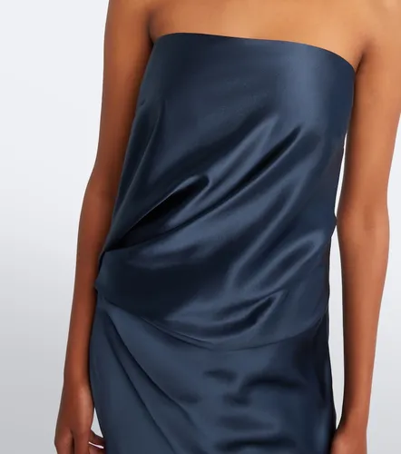 Draped silk charmeuse bustier gown - The Sei - Modalova