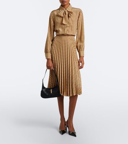 Midikleid Interlocking G aus Seide - Gucci - Modalova