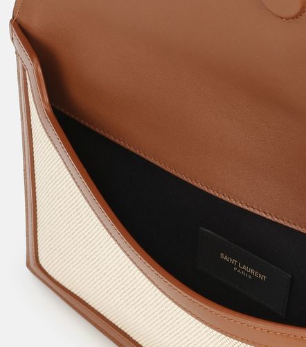 Clutch Uptown in canvas e pelle - Saint Laurent - Modalova