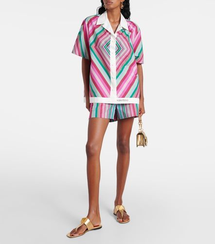 Camicia in popeline di cotone con stampa - Valentino - Modalova