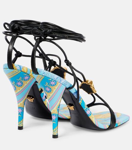 La Medusa printed leather sandals - Versace - Modalova