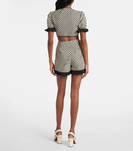 Cropped-Top Plus De Pois aus Baumwollpopeline - Valentino Garavani - Modalova