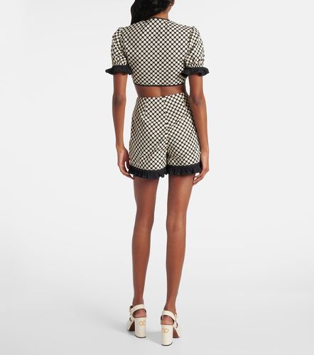 Top cropped Plus De Pois in popeline di cotone - Valentino Garavani - Modalova