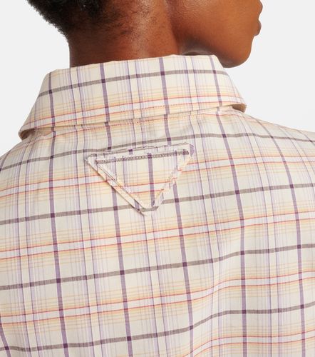 Prada Checked cotton poplin top - Prada - Modalova